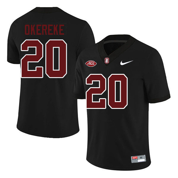 Bobby Okereke Stanford Jersey,Stanford Cardinal #20 Bobby Okereke Football Jersey Stitched-Black